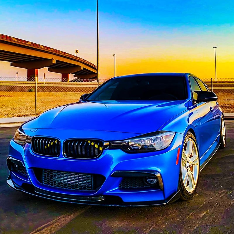 SHSBSCAR M-Sport V Brace Grille Inserts Stripes Trim, Compatible with BMW 3/4 Series F30 F32 320 328i 330 335 428 435 Front Grille Trim Stripes Cover (Yellow) - Image 3